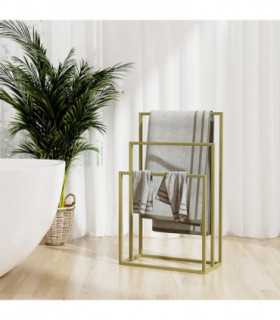 Freestanding Towel Rack Gold 48x24x79 cm Iron