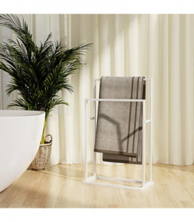 Freestanding Towel Rack White 48x24x78.5 cm Iron