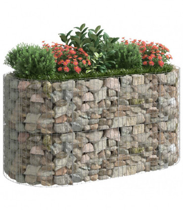 Gabion Raised Bed Galvanised Iron 200x100x100 cm
