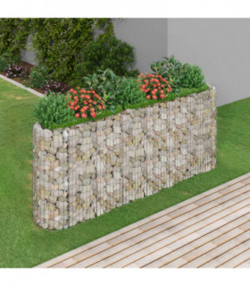 Gabion Raised Bed Galvanised Iron 260x50x100 cm