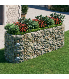 Gabion Raised Bed Galvanised Iron 300x100x100 cm