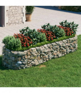 Gabion Raised Bed Galvanised Iron 300x100x50 cm