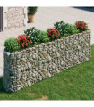 Gabion Raised Bed Galvanised Iron 330x50x100 cm