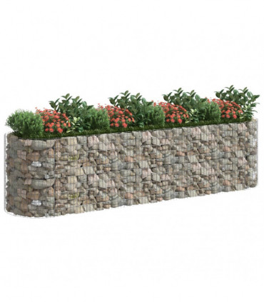 Gabion Raised Bed Galvanised Iron 400x100x100 cm