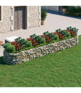 Gabion Raised Bed Galvanised Iron 500x100x50 cm