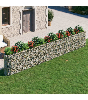 Gabion Raised Bed Galvanised Iron 610x50x100 cm