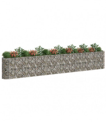 Gabion Raised Bed Galvanised Iron 610x50x100 cm