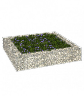 Gabion Raised Bed Galvanised Steel 100x100x20 cm