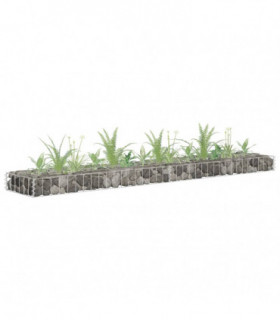 Gabion Raised Bed Galvanised Steel 180x30x10 cm