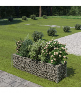 Gabion Raised Bed Galvanised Steel 180x50x50 cm