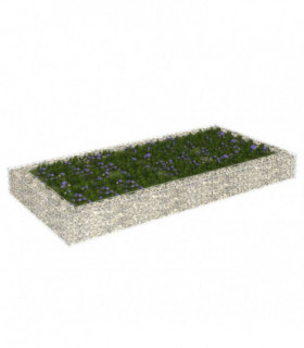 Gabion Raised Bed Galvanised Steel 200x100x20 cm