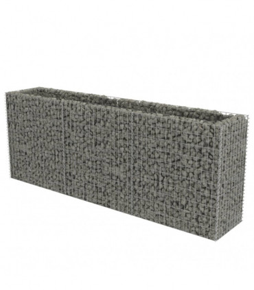 Gabion Raised Bed Galvanised Steel 270x50x100 cm
