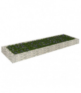 Gabion Raised Bed Galvanised Steel 300x100x20 cm