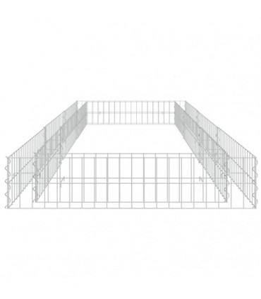 Gabion Raised Bed Galvanised Steel 300x100x20 cm