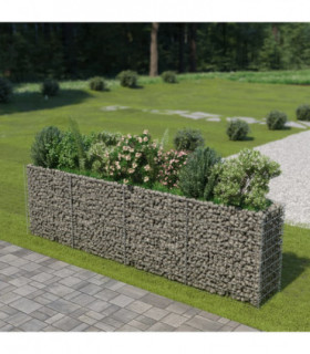 Gabion Raised Bed Galvanised Steel 360x50x100 cm