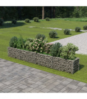 Gabion Raised Bed Galvanised Steel 360x50x50 cm