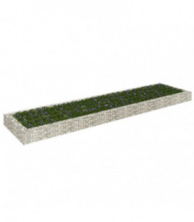 Gabion Raised Bed Galvanised Steel 400x100x20 cm