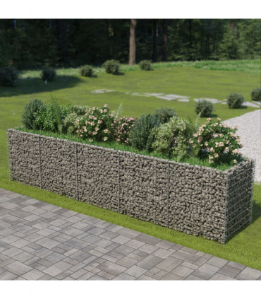 Gabion Raised Bed Galvanised Steel 450x90x100 cm
