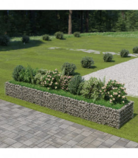 Gabion Raised Bed Galvanised Steel 450x90x50 cm