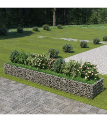 Gabion Raised Bed Galvanised Steel 450x90x50 cm