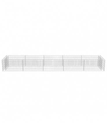 Gabion Raised Bed Galvanised Steel 450x90x50 cm