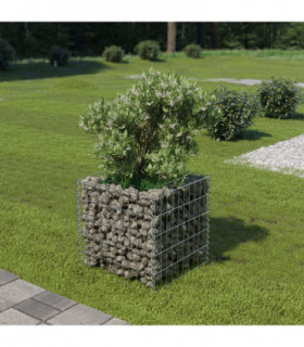 Gabion Raised Bed Galvanised Steel 50x50x50 cm