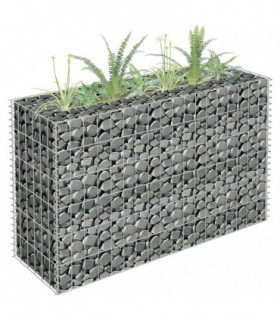 Gabion Raised Bed Galvanised Steel 90x30x60 cm