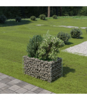 Gabion Raised Bed Galvanised Steel 90x50x50 cm