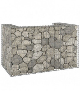 Gabion Wall for Garbage Bins Galvanised Steel 180x100x110 cm