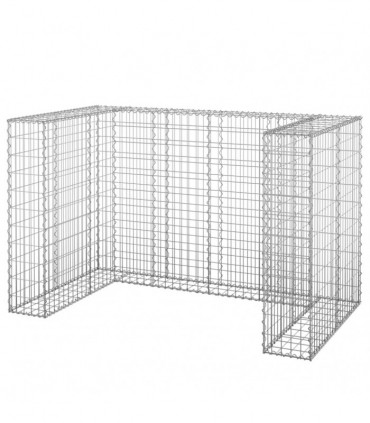 Gabion Wall for Garbage Bins Galvanised Steel 180x100x110 cm
