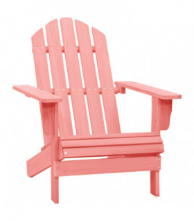 Garden Adirondack Chair Solid Fir Wood Pink