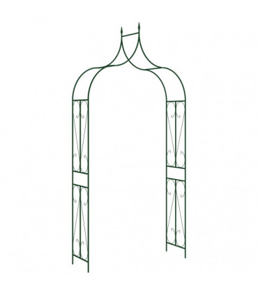 Garden Arch Dark Green 120x38x258 cm Iron