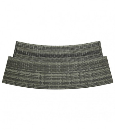 Garden Bar Table Grey 120x55x110 cm Poly Rattan