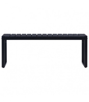 Garden Bench 120.5 cm PS Board Black