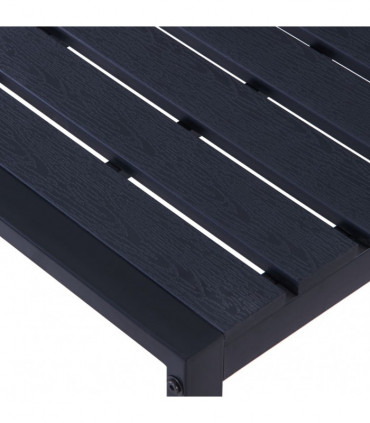 Garden Bench 120.5 cm PS Board Black