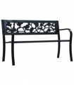 Garden Bench 125 cm Black Steel