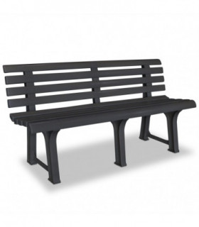 Garden Bench 145.5 cm Plastic Anthracite