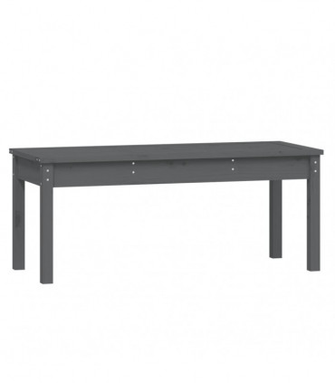 Garden Bench Grey 109x44x45 cm Solid Wood Pine