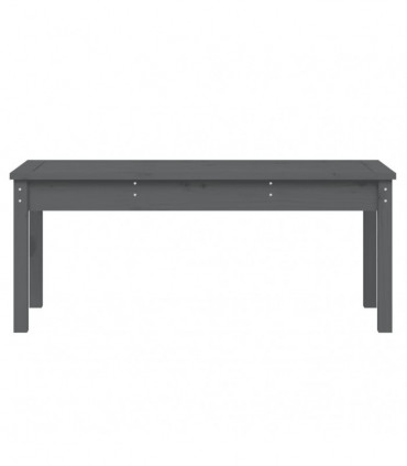 Garden Bench Grey 109x44x45 cm Solid Wood Pine