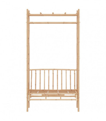 Garden Bench with Pergola 116 cm Bamboo