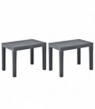 vidaXL Garden Benches 2 pcs Anthracite Plastic
