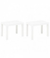 Garden Benches 2 pcs White Plastic