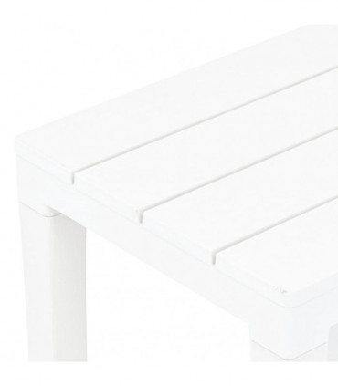 Garden Benches 2 pcs White Plastic