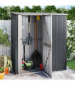 Garden Bike Shed Anthracite 180.5x97x209.5 cm Galvanised Steel
