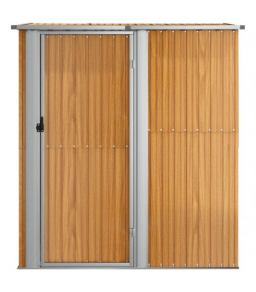 Garden Bike Shed Brown 180.5x97x209.5 cm Galvanised Steel