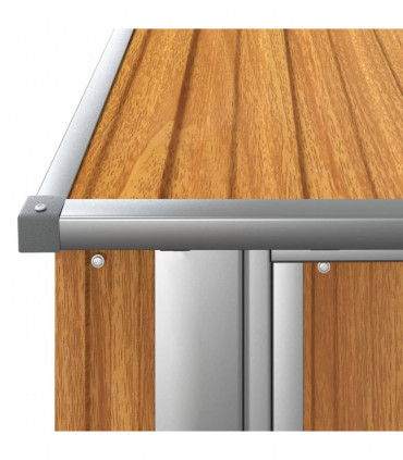 Garden Bike Shed Brown 180.5x97x209.5 cm Galvanised Steel