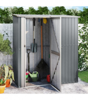 Garden Bike Shed Grey 180.5x97x209.5 cm Galvanised Steel