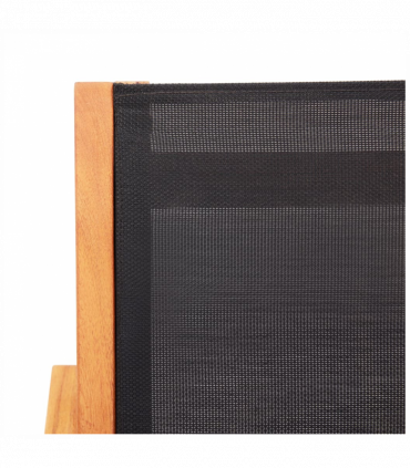 Garden Chair with Footrest Solid Eucalyptus Wood and Textilene