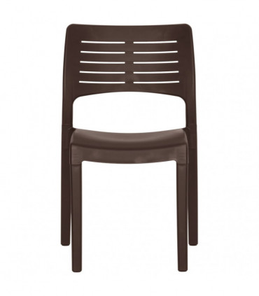 Garden Chairs 2 pcs Mocha Polypropylene