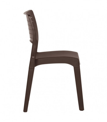 Garden Chairs 2 pcs Mocha Polypropylene